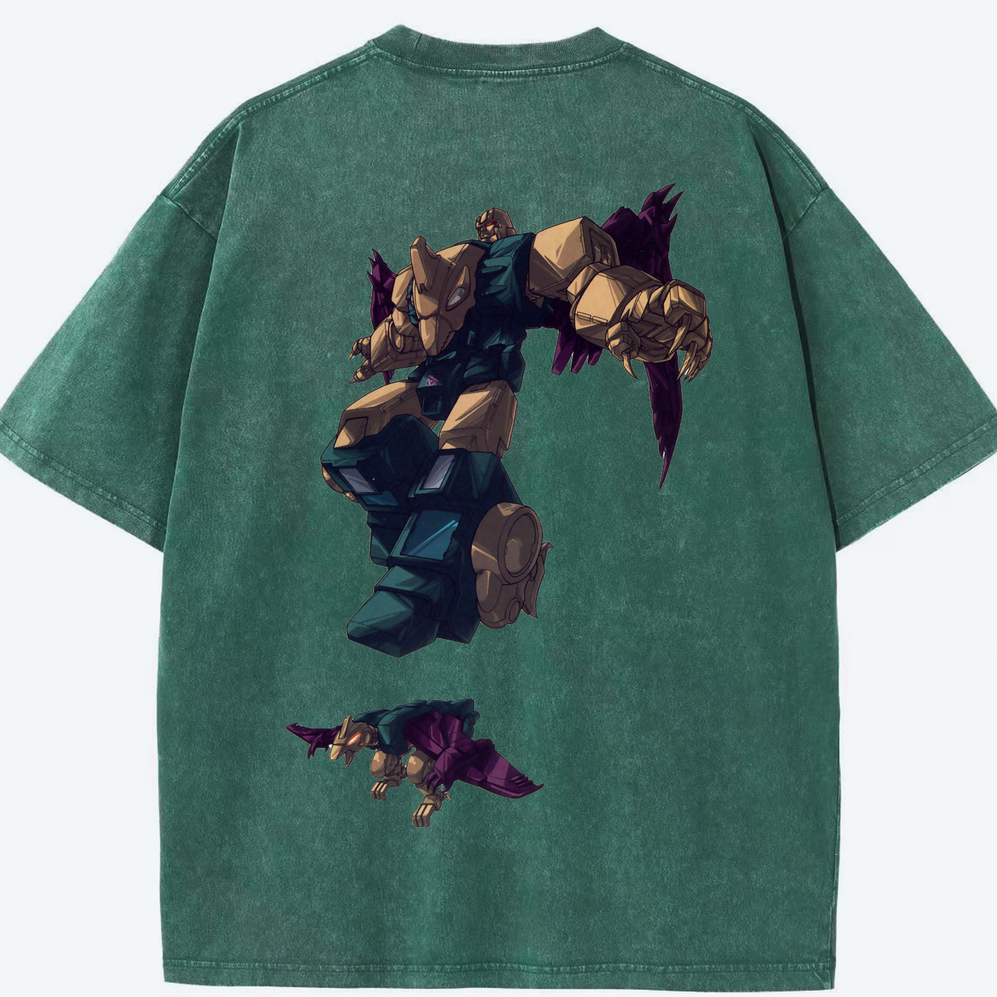 （画像用）  綿100% ヴィンテージ風 半袖Tシャツ（背面プリント）